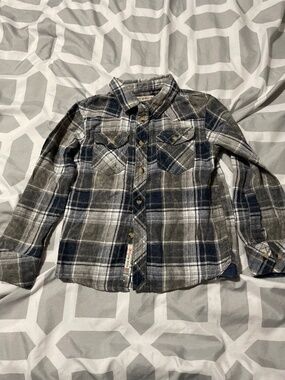 plaid button up long sleeve